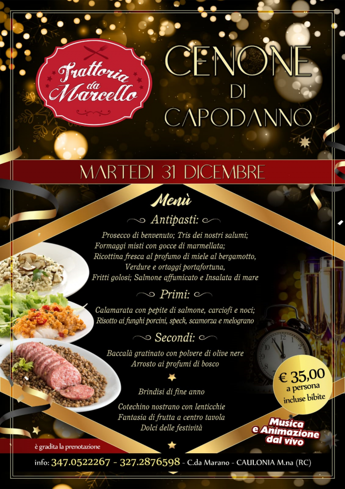 Cenone di Capodanno Trattoria Da Marcello Kaulon18